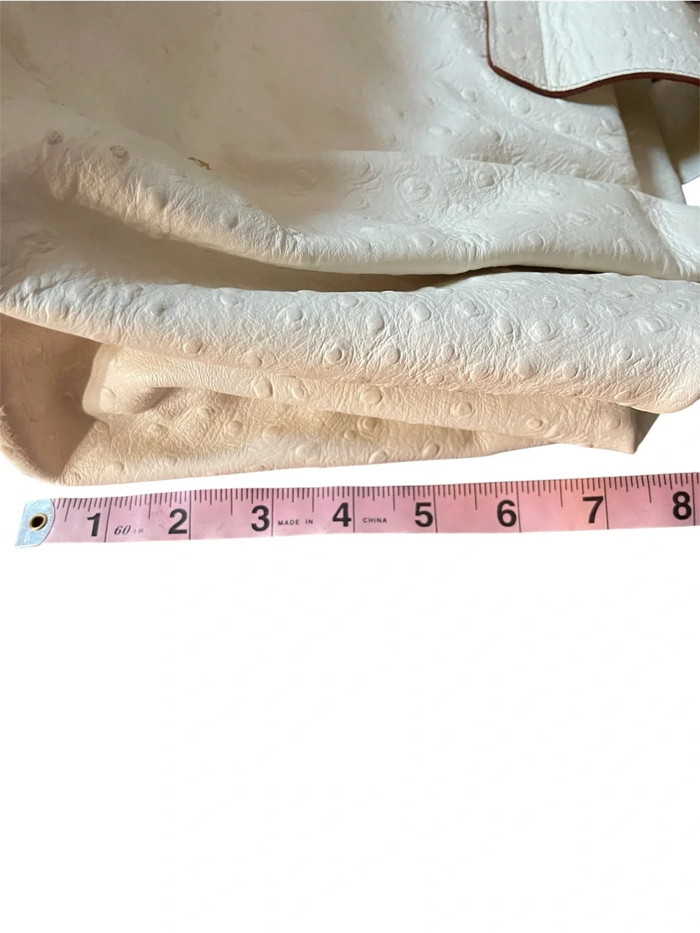 Cream Kate Spade Textured Leather Tote Handbag with Turn-Lock Detail